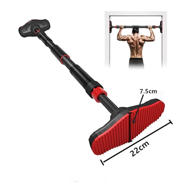 Chinsstång/Pull up bar för dörrkarm - Justerbar Stång - 65–100 cm - Stål - För Chins/Pull-ups & Situps - Vit