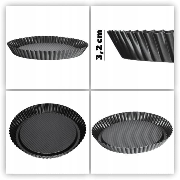 Bageform Kageform - Rund - Diameter 28 cm - Metal - Sølv