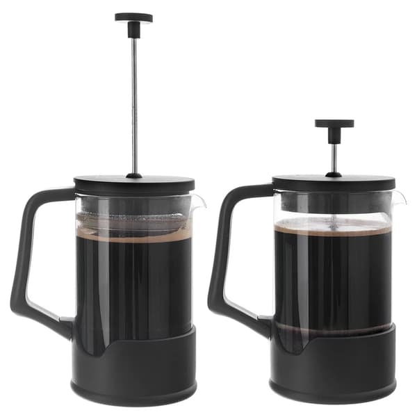 Te- og kaffebrygger i glas - Stempelinfuser - 650 ml - Sort