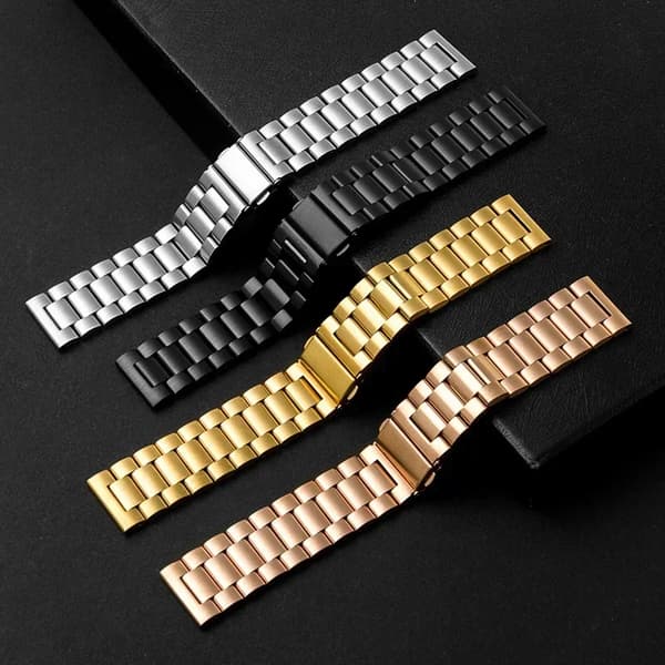Smartwatch-rem - Active 2 - Rustfrit stål - Metalspænde - Sort-guld