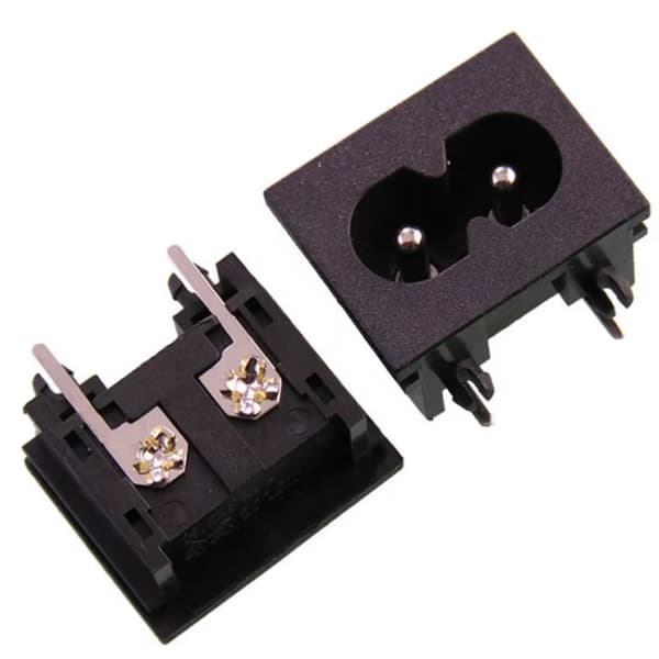 PCB-strømstik - 2-polet Han - Panelmontering - 250 V - 5 A