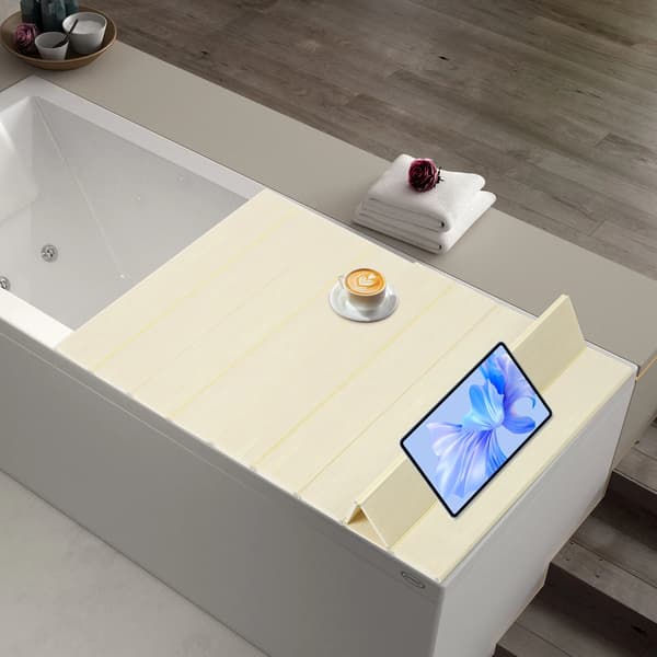 Badekarsdæksel - Foldbart badekarsoverdække - Rektangulær - Badebræt til badekar - 160 x 70 cm