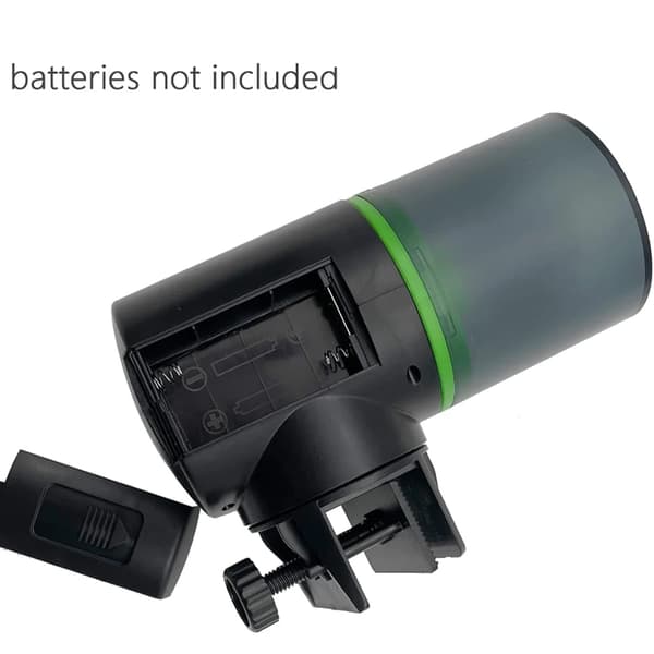 Automatisk fiskefoderautomat - Akvarium foderdispenser - Programmerbar timer - LCD display - 3 foderniveauer - 200 g kapacitet
