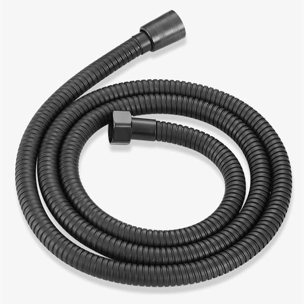 Bruserslange - Fleksibel slange 2 m - Rustfrit stål SUS304 - Til bad og bruser - Sort