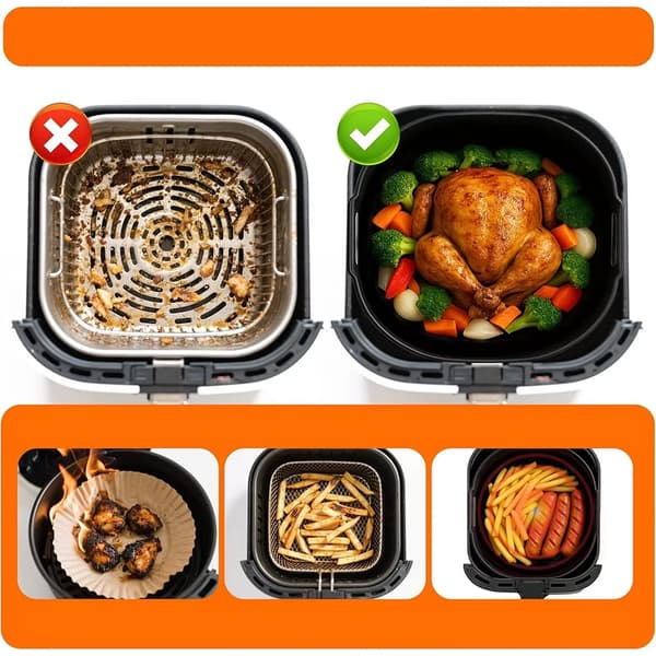 Silikonform för luftfritös - 2-pack - Återvinningsbar - Non-stick - Ugnssäker
