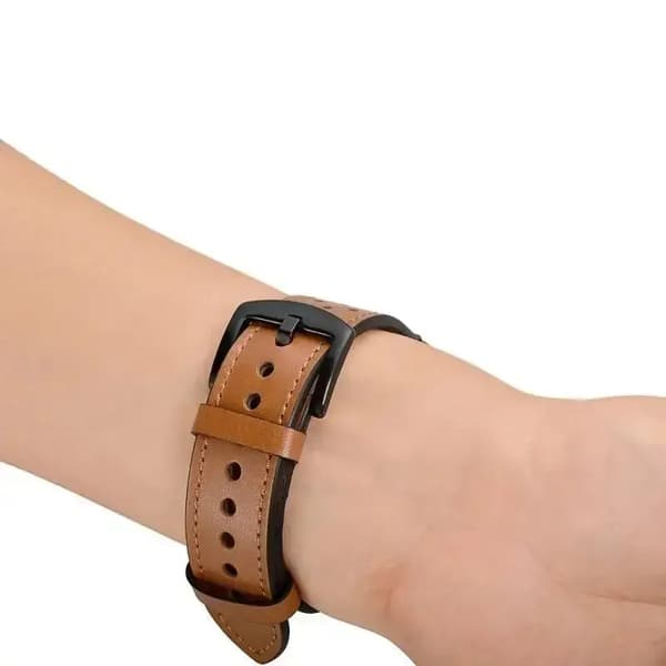 Läderarmband för smartklocka - Forerunner 970 - Metallspänne - Brun