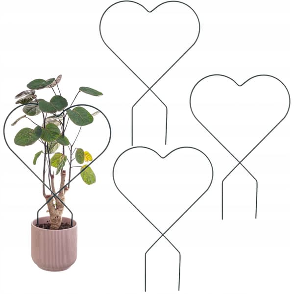 Växtstöd - Blomstertrellis - Stegeformad - 3-delad - Metall