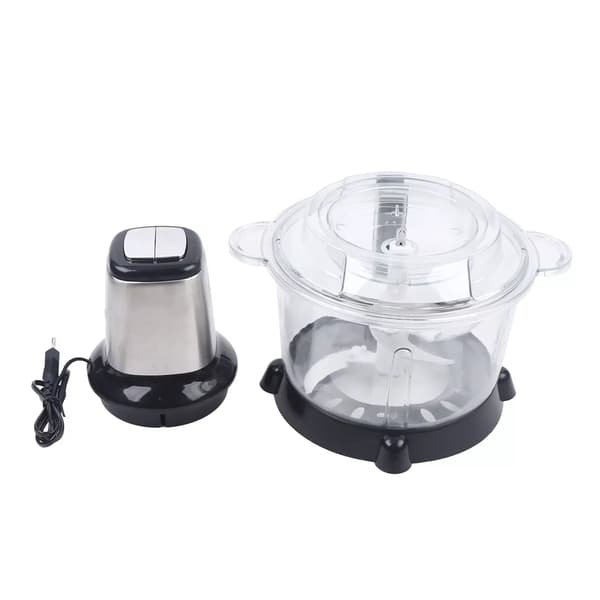 Foodprocessor - Elektrisk multihakker & kødhakker - 5 liter - Rustfrit stål - Sølv