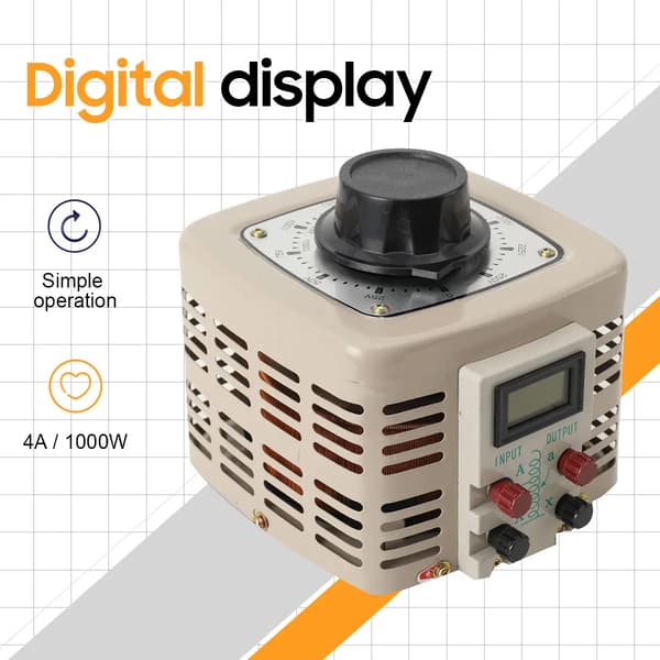 Spänningsregulator/Stabilisator - Automatisk Digital Transformator - 2000 W - Justerbar - Marinblå