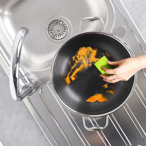 Wokpande - Stegepande - 28 cm - Rustfrit Stål - LFGB-certificeret