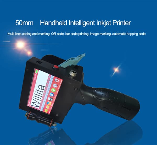 Håndholdt inkjetprinter - 620-2C - 50,8 mm mærkning til dato, batchnumre, QR-/stregkoder - Let bærbar - Uden blæk