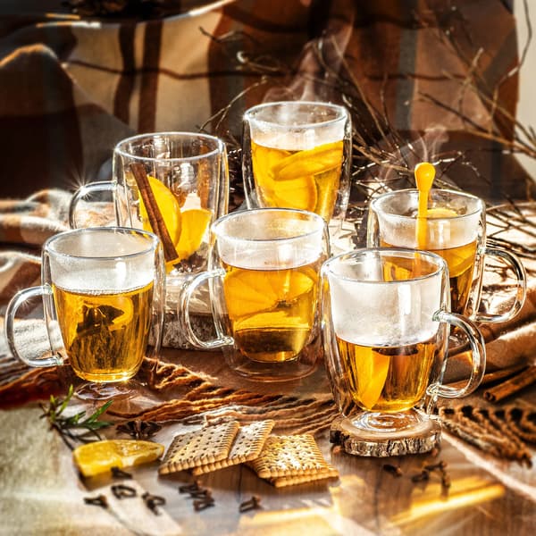 Termoglas - Dobbeltvæggede Glas - 270 ml - 2-pak - Varmeisolerede - Til Latte, Kaffe & Te