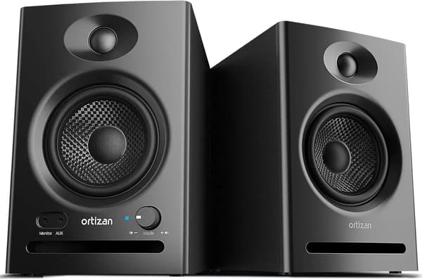 C7 Computerhøjttalere - Aktive Studiomonitorer - 2.0 Stereolyd - Bluetooth 5.3 - USB-DAC - 60 W - Sort