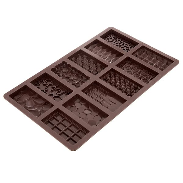 Silikoneform til chokolade - 27,5 x 17 cm - Brun