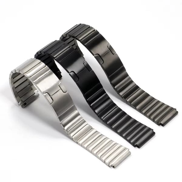 Metalrem - GTR 47 mm - Rustfrit stål - Spænde - Sort