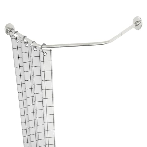 Duschdraperistång - Duschstång - Metall - Silver
