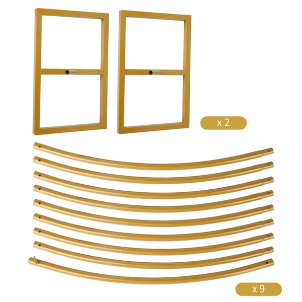Bröllopsbåge - Halvcirkelformat metallstativ - 2,2 m (FR) - 2 x 2,2 m - Guldfärgad