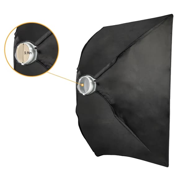 Fotografisk softbox - Bowens-speedring - 60 × 90 cm - 2-pak - Rektangulær - Bærbar - Blødt lys