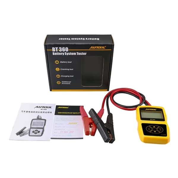 Digital batteritester - 12 V - 2000 CCA - 220 Ah - Til bil, motorcykel og lastbil