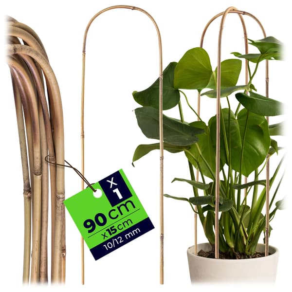Växtstöd i bambu - Båge - 90x15 cm - För klätterväxter - 1 st