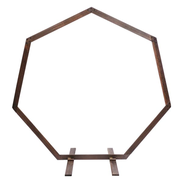 Bröllopsbåge - Bakgrundsstativ - 2,24 x 2,19 m - Bärförmåga 5 kg - Självmontering - Träfärg