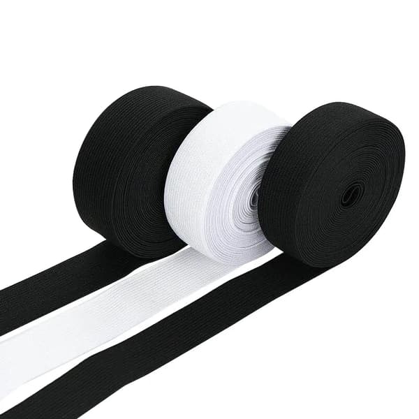 Elastisk bånd - Sytilbehør - Polyester - 25 mm - Høj elasticitet - DIY - Sort