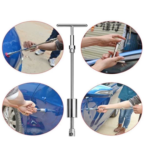 Bilbulereparationssæt - Dent Puller - Glidehammer og reverse hammer - Limtræksæt 18 dele - 50 cm
