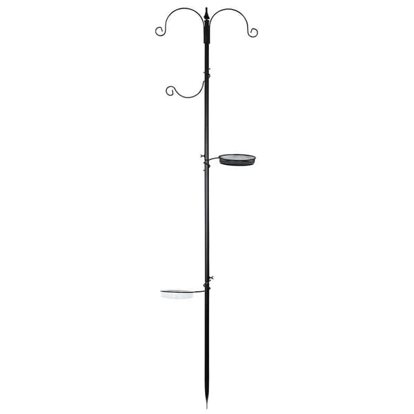 Fuglefoderstativ - 189 cm - Rustfrit stål - Sort