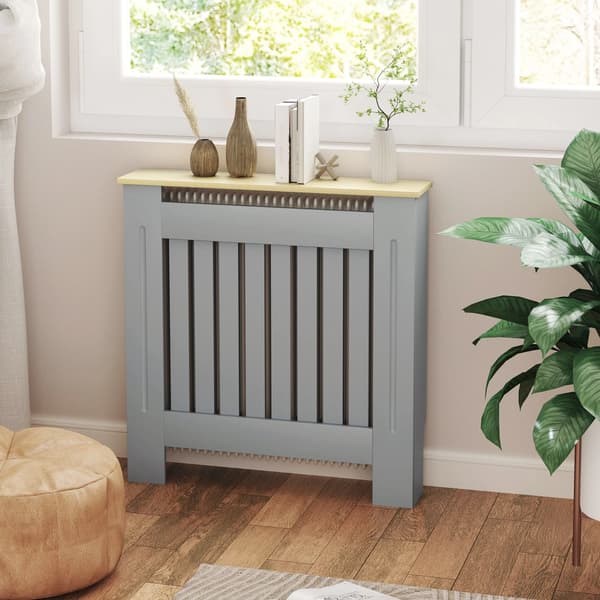 Radiatorskydd - MDF Radiatorskåp - 78×19×83 cm - För Vardagsrum, Sovrum, Hall - Grå