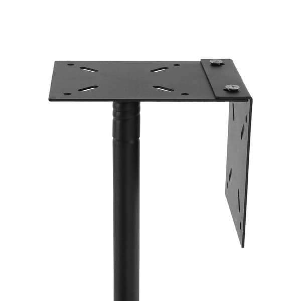 Fuglefoderstang - Foderstation til fugle - 4 kroge - 2 bakker - Justerbar højde 193 cm - Egernsikker skærm - Til udendørs have - Sort