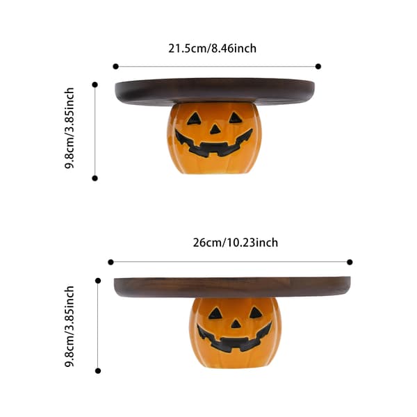 Græskar Bageformsæt - Kageforme - 2-Pak - Græskar & Rundt Græskar-Motiv - Til Halloween - Sort