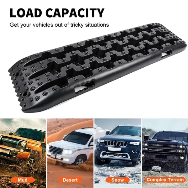 Selvredningsplader - Sandstiger - 2 stk. - 104 cm - 28 cm - Plast - Sort
