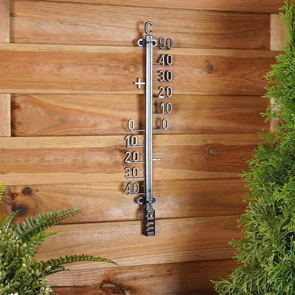 Udendørstermometer - Eksternt Termometer - 41 cm - Plast - Sort