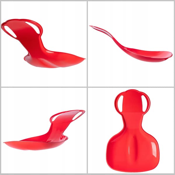 Barnpulka - Plastpulka - Robust - För snö - Röd
