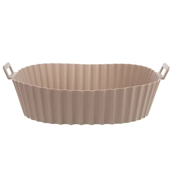 Silikoneform til airfryer - Fedtfri - 22 cm - Beige