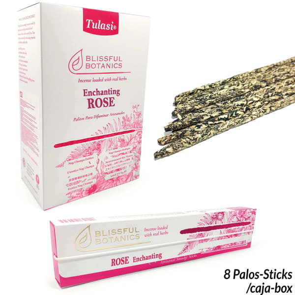 Røgelsespinde - Indisk røgelse - Duft af rose - 12 pinde - Håndlavede - Langvarig duft - Gaveæske
