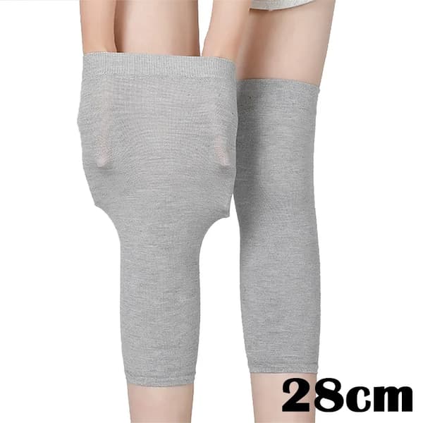 Knæstøtte - Kort Kompressionsstøtte - Elastisk - Polyester - One Size - Unisex - Grå