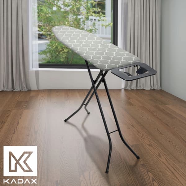 Strygebrætsovertræk - Overtræk Til Strygebræt - 144x44 cm - Elastisk Pasform - Grå