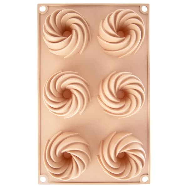 Muffinform - Silikoneform til muffins - Mål 28 x 17 x 3 cm - Beige