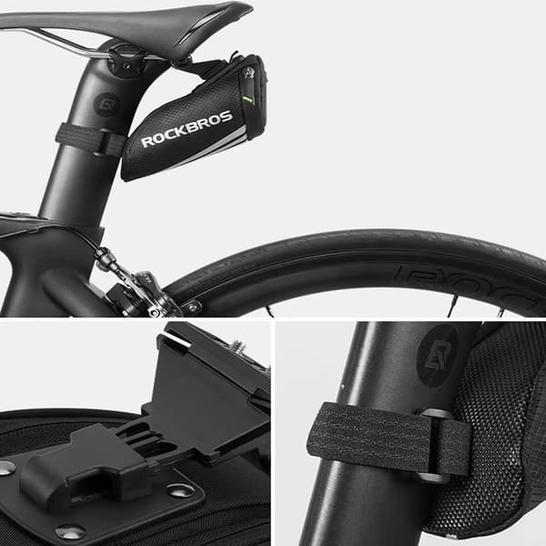 Cykelväska - AS-134 Ramväska för Överrör/Underrör - Spännefäste - Regntålig - Polyester - C28BK