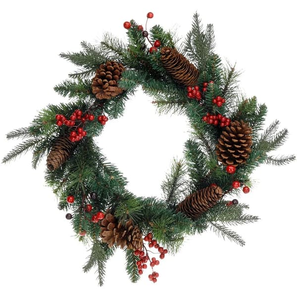 Julekrans - 45 cm - Grøn