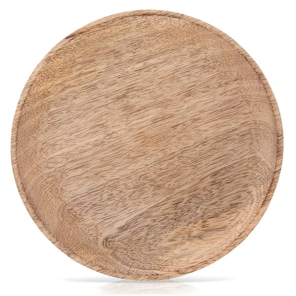 Mango Serveringsfad i træ - 20 cm - Brun