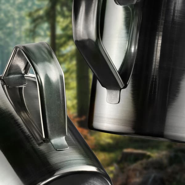 Stålmugg - Campingmugg/Resemugg - 500 ml - 2-pack - För utomhusbruk - Silver