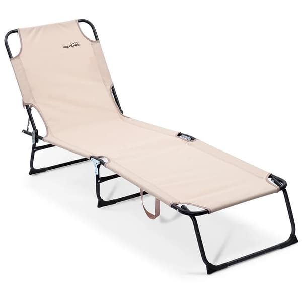 Sammenklappelig solseng til haven - Metal - Beige - Til samling