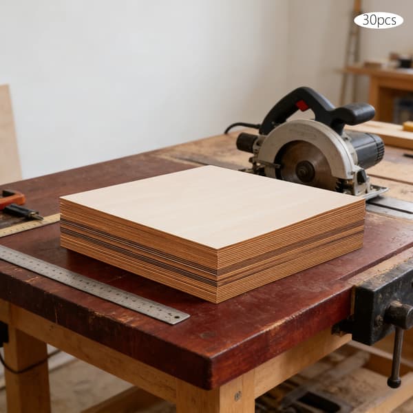 Lindetræsplader - DIY-materiale - 30 stk. - 40 x 40 cm - Til gravering - Til modelbyggeri - Til træarbejde