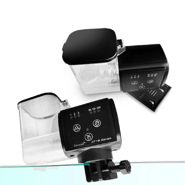 Automatisk fiskfoderautomat - AF500B - 500 ml kapacitet - LCD-display - Programmerbar timer - Justerbar portion 50–100 g - För akvarium