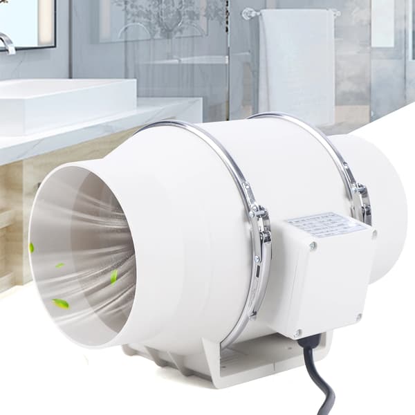Rørventilator - Inline kanalventilator - 220V AC - Udsugningsblæser til ventilationsrør - Væg- eller kanalmontering