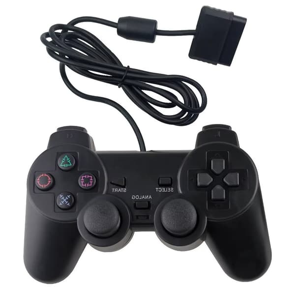 Spilcontroller - Håndkontrol til PlayStation 2 - Vibrationsfunktion - Ergonomisk design
