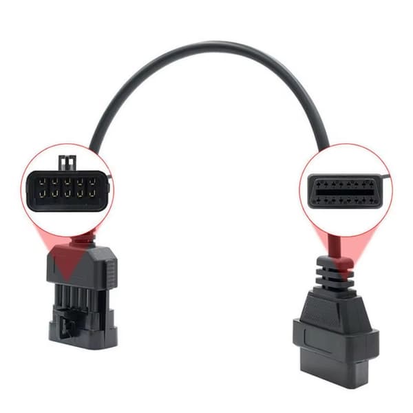 OBD1 til OBD2 Diagnostikkabel - 10-polet til 16-polet - Adapterstik til Opel