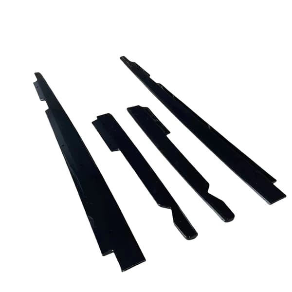 Bil sidokjol - Sidokjol splitter diffuser kit - För E90 E92 E93 4-dörr 2005-2013 - Högblank svart - Akryl